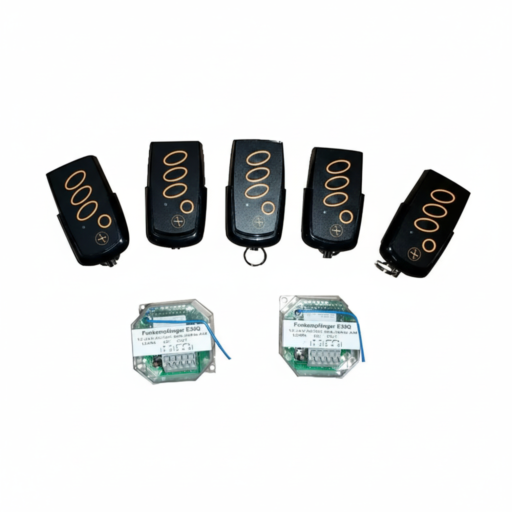 Garagentor-Handsender von Tormeister24 als Ersatzfernbedienung für Torantriebe mit 433 MHz oder 868 MHz Funktechnik, passend für Garagentor, Hoftor und Industrietor.