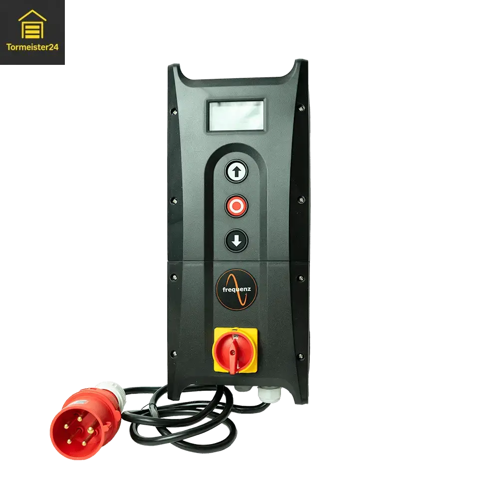 Frequenz Universelle Torsteuerung 400V mit komplettem Adapterset für Industrietore von Hörmann, GfA, NICE/Mtec, MFZ, Frequenz und Crawford als Ersatzsteuerung für Retrofit und Reparatur.