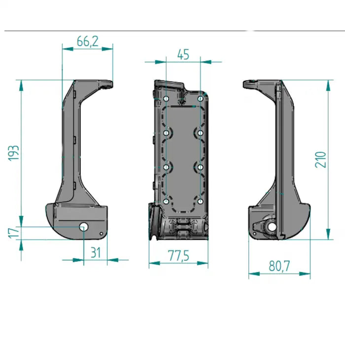 Bodenkonsole Alu justierbar Schweighöfer Tore