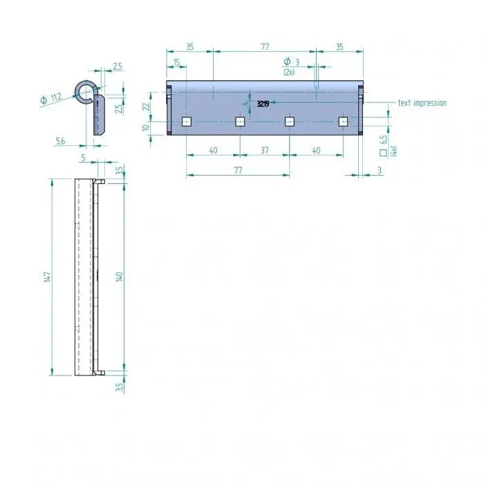 ConDoor Doppelrollenhalter Zubehör Torblatt