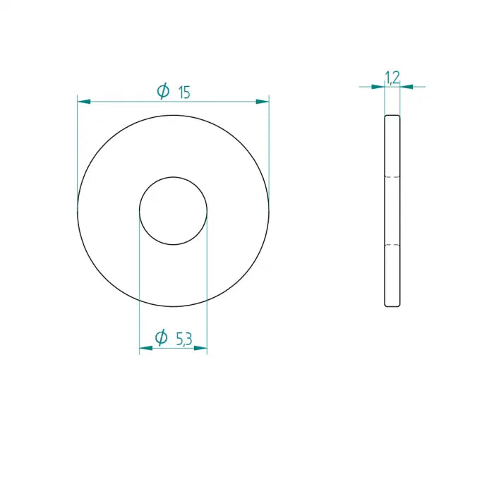 Flache Scheibe M5 x 15 TS100 Schweighöfer Tore