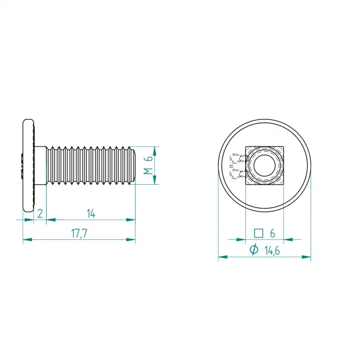 Flachrundschraube M6 x 16 mm Edelstahl Schweighöfer Tore
