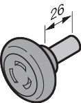 Laufrolle, zwischen mit 40 mm Achse, Beschlag N, L, BL, Z, BZ