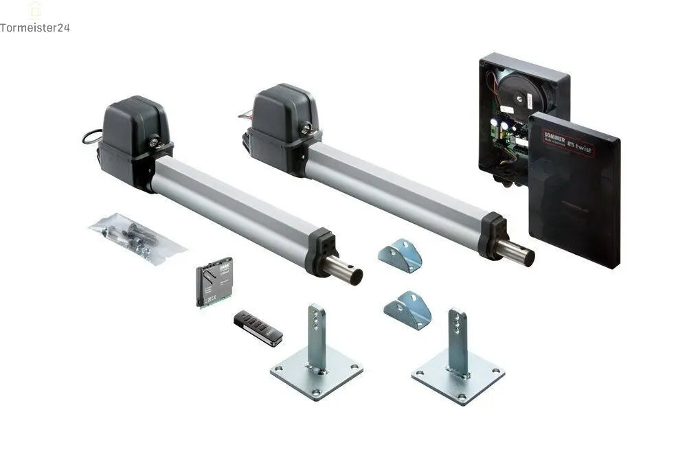 Sommer Drehtorantrieb twist 200 EL Set 2-flügelig – 130°, 550 mm Hub, DST-A 24, SOMloq2 Triebenbacher