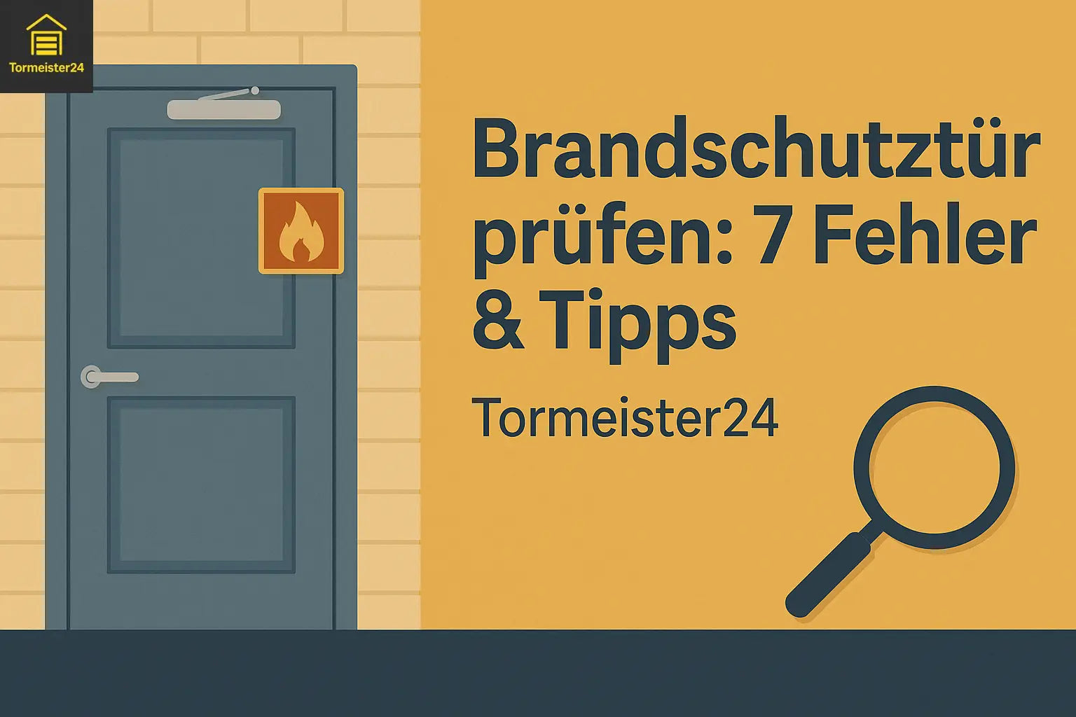 Brandschutztür im Treppenhaus mit selbstschließendem Türschließer