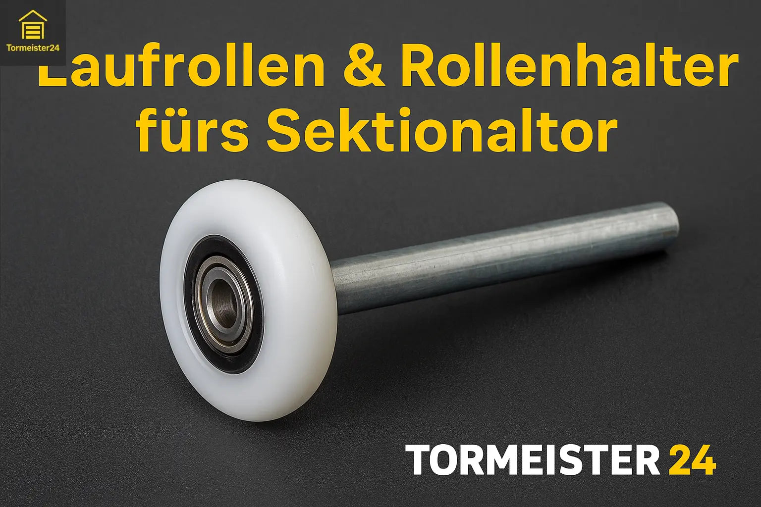 Nahaufnahme einer kugelgelagerten Laufrolle in der Garagenschiene