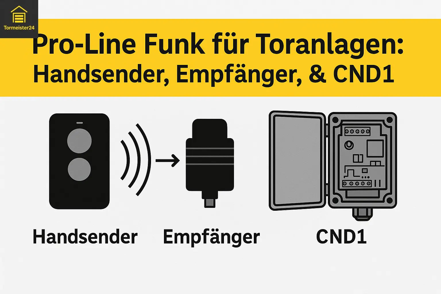 Tormeister 24 Support empfiehlt Pro‑Line Funklösung für Toranlage