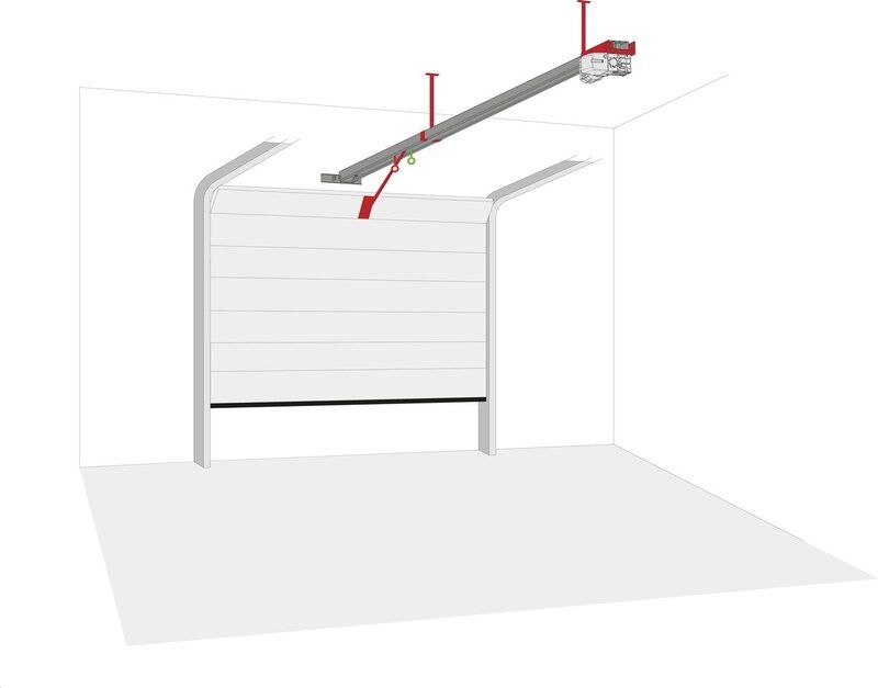 Marantec Set Sektionaltore bis 30 m² (50 Hz), 230 V-AC Motor, 80 Nm, 45 min-1, AWG, mit Frequenzumrichtersteuerung CS 320 FU