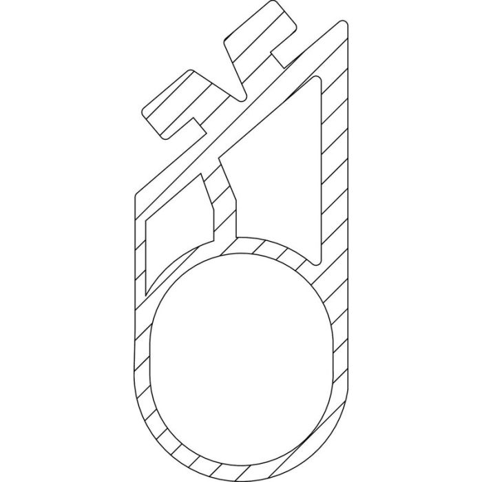 Marantec Torabschlussprofil (1 Kammer) 30,2x40 mm, 22 mm-Optosensoren