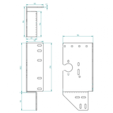 Seitenlagerkonsole offen 152 mm/Z15 Links