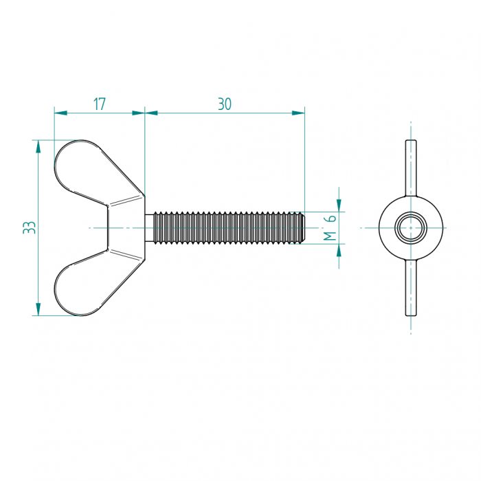 Flügelschraube M6 0