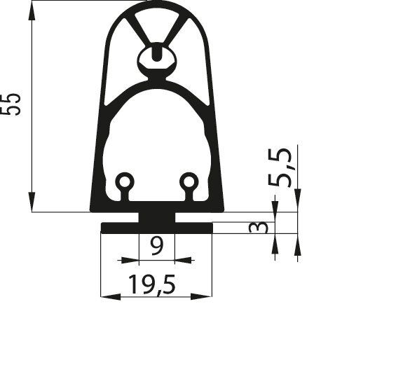 Marantec A-Profil 35.55 TsT Kontaktleistenprofil 35x55mm, 30 m Rolle