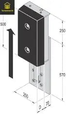 VerstellbarerSchwerlast Rampenpuffer höhenverstellbar Rampenpuffer Industrie