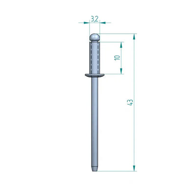 Blindniete A2 3,2 x 10 mm INOX