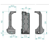 Bodenkonsole Alu justierbar Schweighöfer Tore