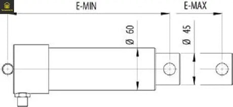 Hafa Klappkeil Hydraulikzylinder Hub 100 mm