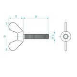 Flügelschraube M6 0 Schweighöfer Tore