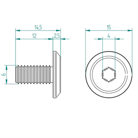 Flachkopf Innensechskantscraube M6x12mm EV für Türschl 2745 Schweighöfer Tore