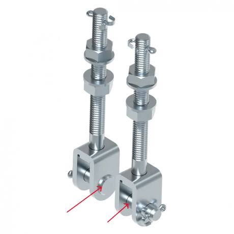 Gabelbolzen für Seilbefestigung Bodenkonsole Schweighöfer Tore
