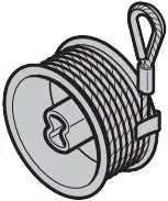 Seiltrommel, Beschlag N, L, bis Torhöhe = 2250 mm, rechts