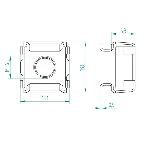 Käfigmutter M6 Schweighöfer Tore