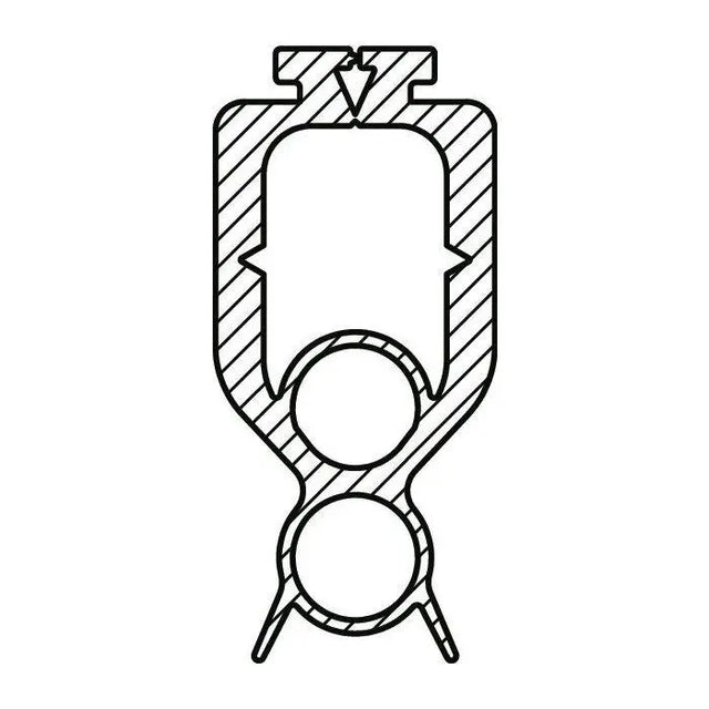 Marantec Torabschlussprofil (2 Kammern) 29x58 mm, 14 mm-Optosensoren Marantec
