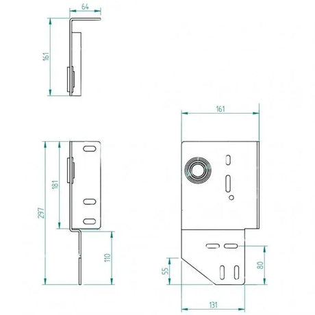 Seitenlagerkonsole 127 mm/Z15/1" Rechts - Tormeister24Seitenlagerkonsole 127 mm/Z15/1" Rechts