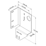 Seitenlagerkonsole 152 mm/Z55/Rechts ohne Lager Zeichnung