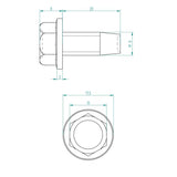 Selbstschneidende Schraube M8 x 20 Kopf 13 Schweighöfer Tore