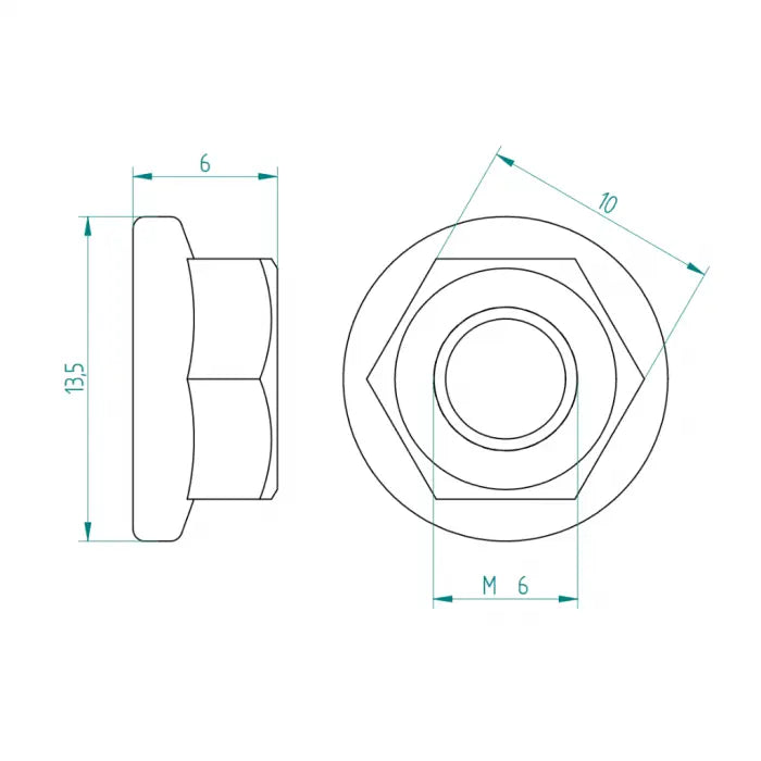 Sperrzahnmutter M6 Edelstahl Schweighöfer Tore