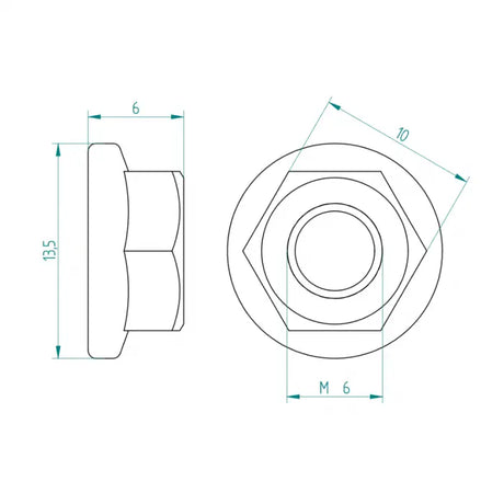 Sperrzahnmutter M6 Edelstahl Schweighöfer Tore