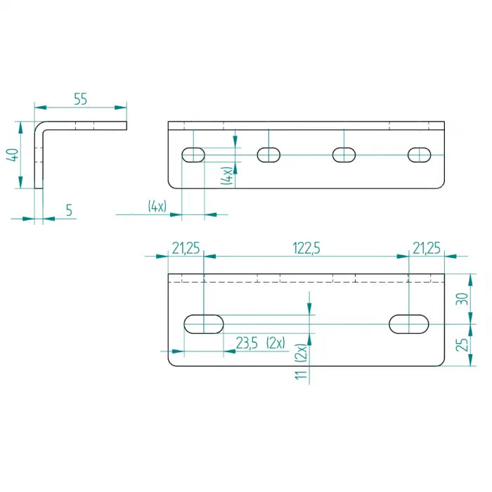 Verzinkte Corner Bracket 5 mm Stahl