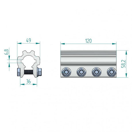 Feste Kupplung L= 120 mm 1" Zoll für Industrie - Sektionaltore - Tormeister24Feste Kupplung L= 120 mm 1" Zoll für Industrie - Sektionaltore