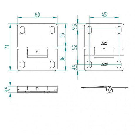 Mittelscharnier Fingerschutz ST9V - Tormeister24Mittelscharnier Fingerschutz ST9V