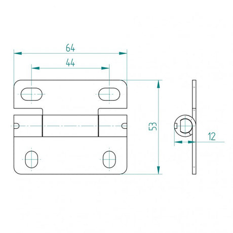 Mittelscharnier passend für Crawford / Assa Abloy - Tormeister24Mittelscharnier passend für Crawford / Assa Abloy