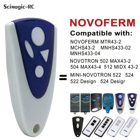 NOVOFERM NOVOTRON 502 MAX43 - 2 Garagentor Fernbedienung 433.92MHz Rolling Code 504 MAX43 - 4 MCHS43 - 2 MINI - NOVOTRON 522 Design - Tormeister24NOVOFERM NOVOTRON 502 MAX43 - 2 Garagentor Fernbedienung 433.92MHz Rolling Code 504 MAX43 - 4 MCHS43 - 2 MINI - NOVOTRON 522 Design