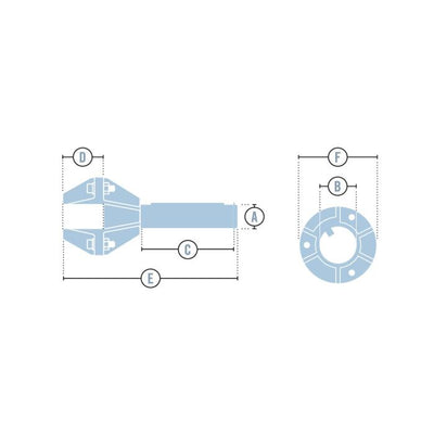 Marantec WA-S 25,4/40 P Steckwelle für STA 1 mit 25,4 mm Getriebe-Hohlwelle